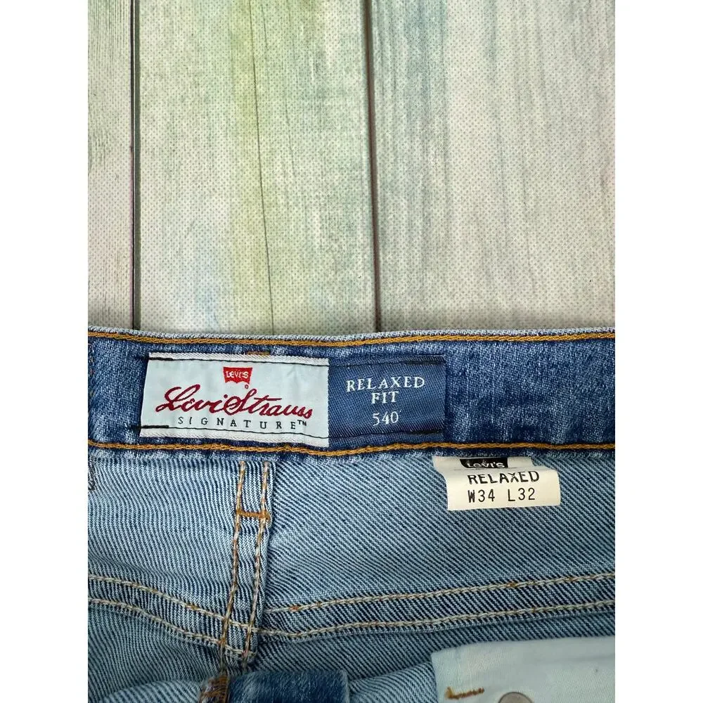 Levi's 540 Denim Jeans Vintage 1994 Orange Tab Made in USA Relaxed 34x32 Retro
